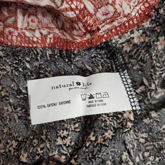 Natural Life Womens Maxi Tiered Dress L Mixed Print Half Sleeve Floral B… - Picture 11 of 11
